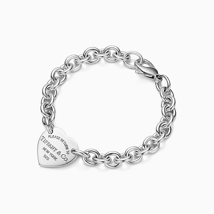 Браслет Return to Tiffany™ с подвеской в форме сердца из серебра